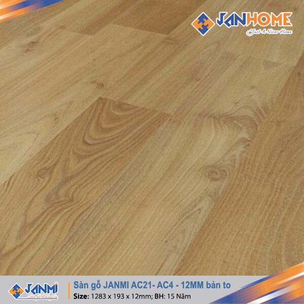 Sàn gỗ Janmi AC21 bản lớn 12mm